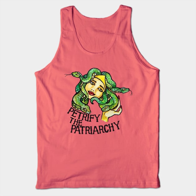 Petrify the Patriarchy Medusa Feminist Tank Top by bubbsnugg